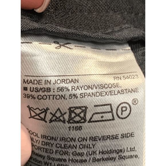 Banana Republic Women's Straight Leg Mid Rise Career Black Chini Pants Size 4 - Picture 4 of 5